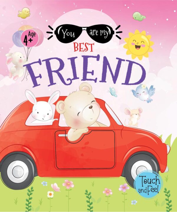 Booktopus Touch and Feel Board Book - You Are My Best Friend Sensory Book for Toddlers - Textured Baby Books for 4+ Years - Interactive Lear