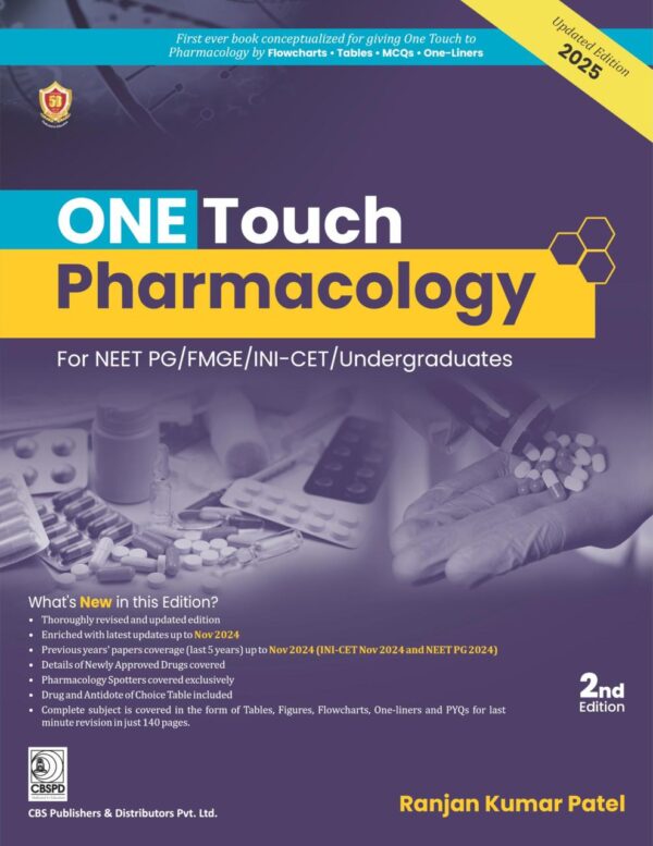 ONE TOUCH PHARMACOLOGY FOR NEET PG FMGE INI CET UNDERGRADUATES 2ED (PB 2025)