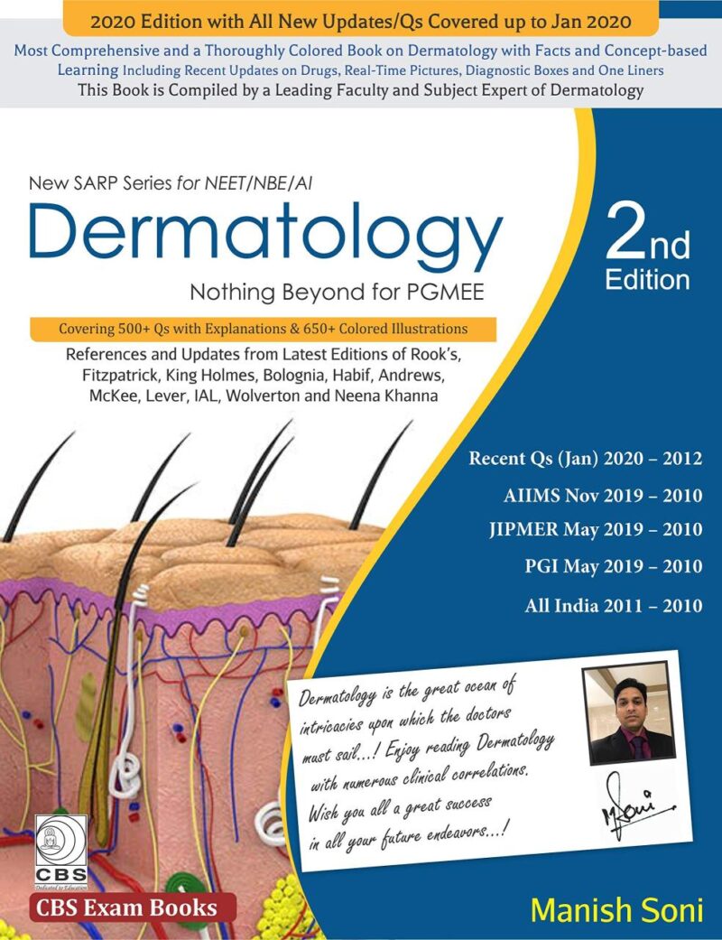 NEW SARP SERIES FOR NEET NBE AI DERMATOLOGY NOTHING BEYOND FOR PGMEE 2ED (PB 2020) [Paperback] SONI M