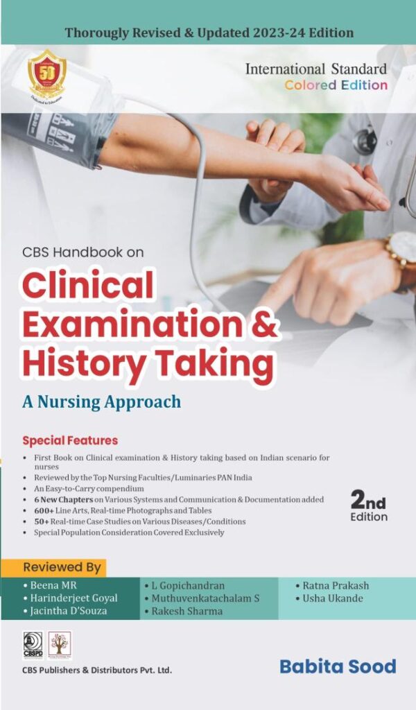 CBS Handbook On Clinical Examination & History Taking A Nursing Approach 2ed . (PB-2023) [Paperback] Babita Sood