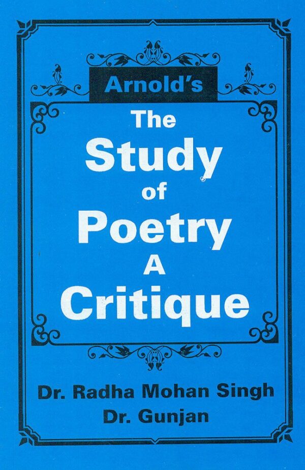 Study of Poetry Matthew Arnold critique edition by Motilal Banarsidass Publishers