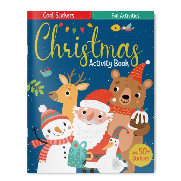Festive Fun Christmas Activity Book with Stickers | Fun Activity Book for Children | Creative Sticker Book for Children | Art and Craft | Interactive Artworks | Sticker Books