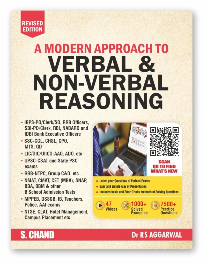 A Modern Approach to Verbal & Non-Verbal Reasoning (Revised Edition 2025) | 47 Videos | 1000+ Solved Examples | 7500+ Practice Questions | SSC CGL CHSL