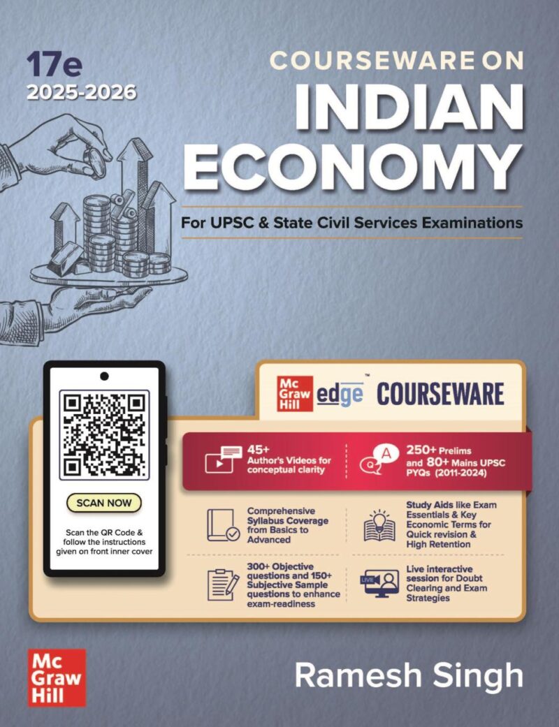 Indian Economy Courseware (English) by Ramesh Singh for UPSC CSE 2025-26 | 17th edition (latest) | Civil Services Exam - Prelims