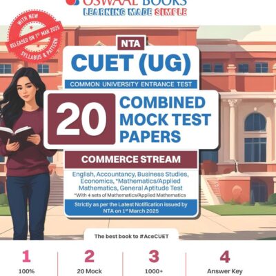Oswaal NTA CUET (UG) 20 Combined Mock Test Papers Commerce Stream (English Mathematics Accountancy Economics Business Studies General Aptitude Test) For 2025 Exam │ With New Syllabus & Pattern
