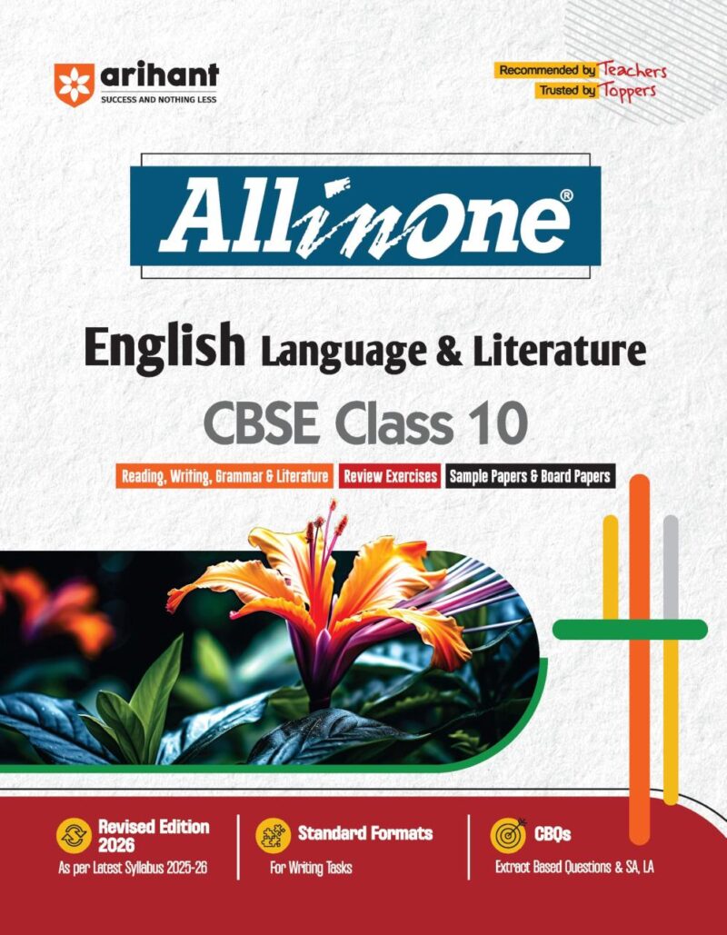 Arihant All in One English Language & Literature Class 10 for CBSE Exams 2025-26 | Revised Edition as per latest syllabus | CBQs