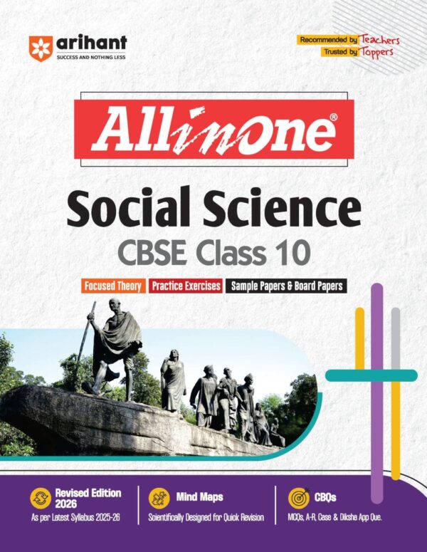 Arihant All in One Social Science Class 10 for CBSE Exams 2025-26 | Revised Edition as per latest syllabus I Mind Maps