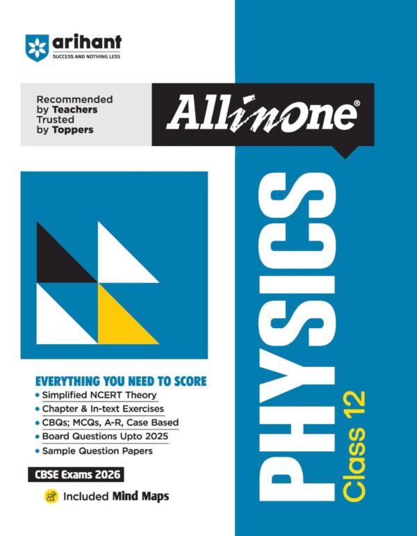 Arihant All in One Physics Class 12 for CBSE Exams 2025-26 | Revised Edition as per latest syllabus | Simplified Theory