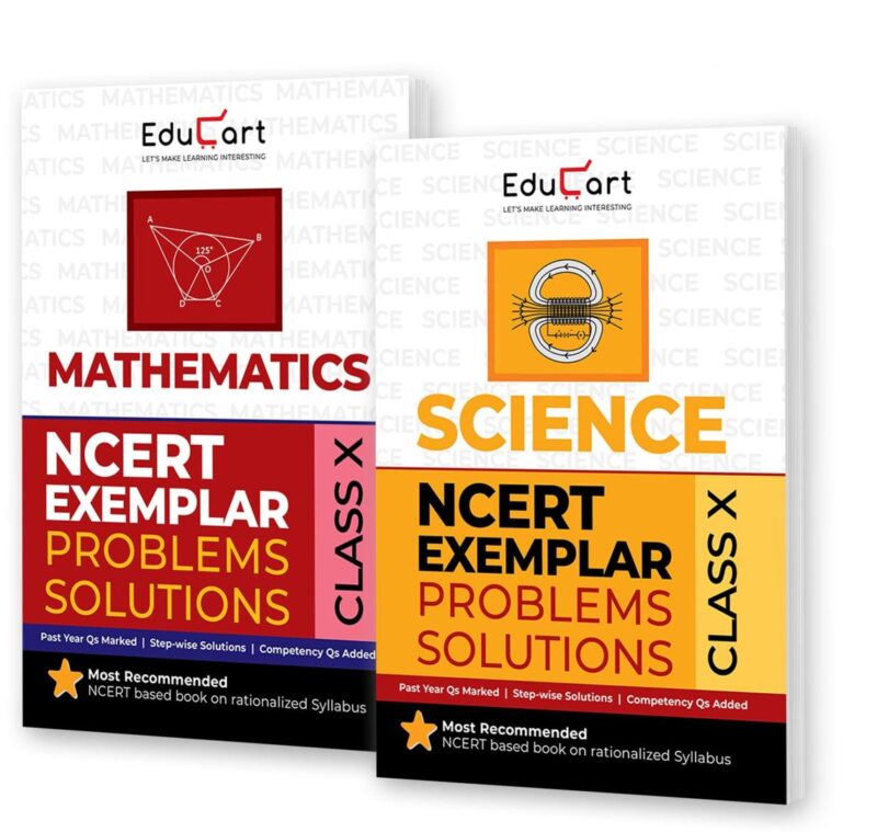 Educart NCERT Exemplars Class 10 Science & Mathematics 2025 Problems Solutions (For 2025-26 Board Exam)