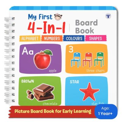 My First Board Book for Kids - 4 in 1 Alphabet
