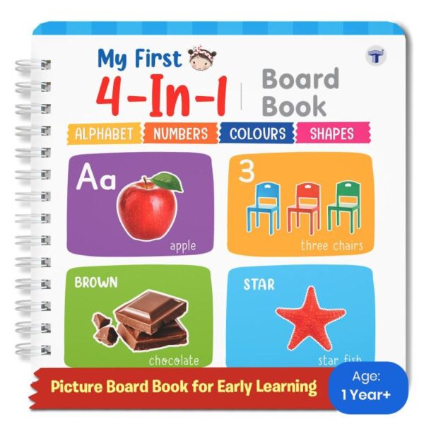 My First Board Book for Kids - 4 in 1 Alphabet