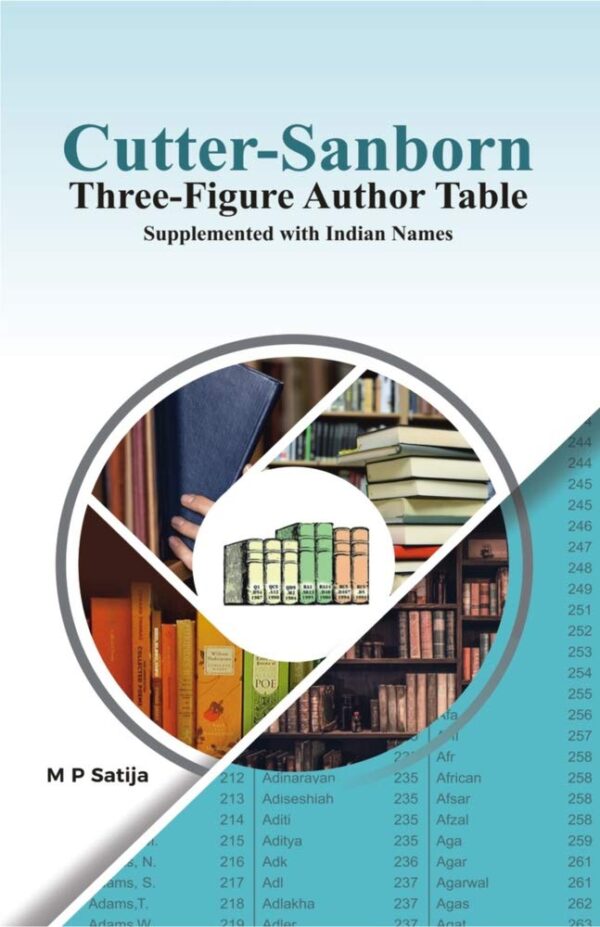 Cutter-Sanborn Three Figure Author Table: Supplemented With Indian Names