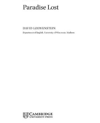 Milton Paradise Lost (Landmarks of World Literature (New) S.)