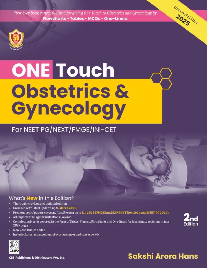 ONE TOUCH OBESTETRICS AND GYNECOLOGY FOR NEET PG NEXT FMGE INI CET 2ED (PB 2025)