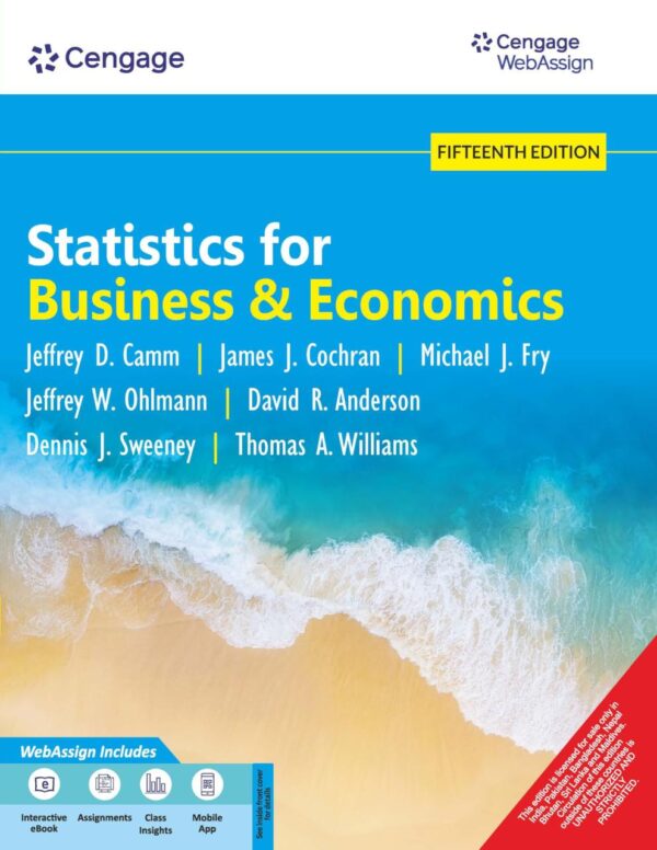 Statistics for Business & Economics with WebAssign, 15th Edition