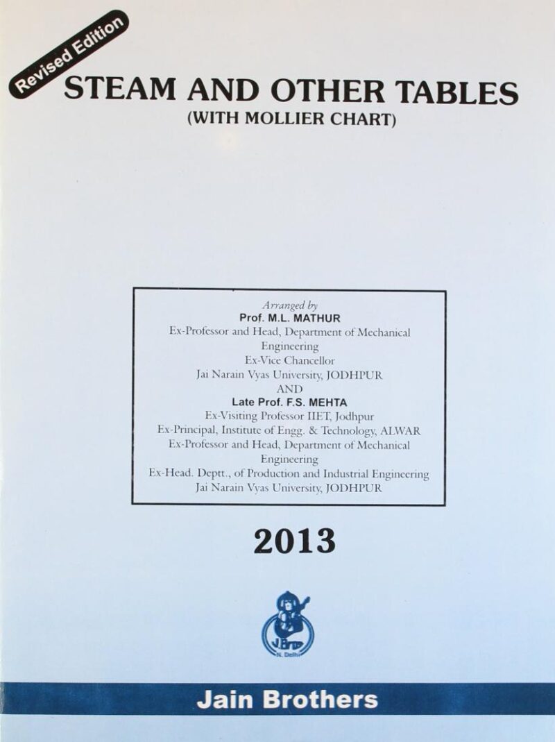 Steam And Other Tables (With Mollier Chart)