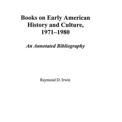 Books on Early American History and Culture