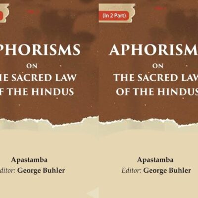 Aphorisms on the Sacred Law of the Hindus 2 Vols. Set [Hardcover]