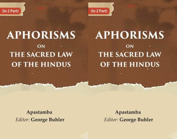 Aphorisms on the Sacred Law of the Hindus 2 Vols. Set [Hardcover]