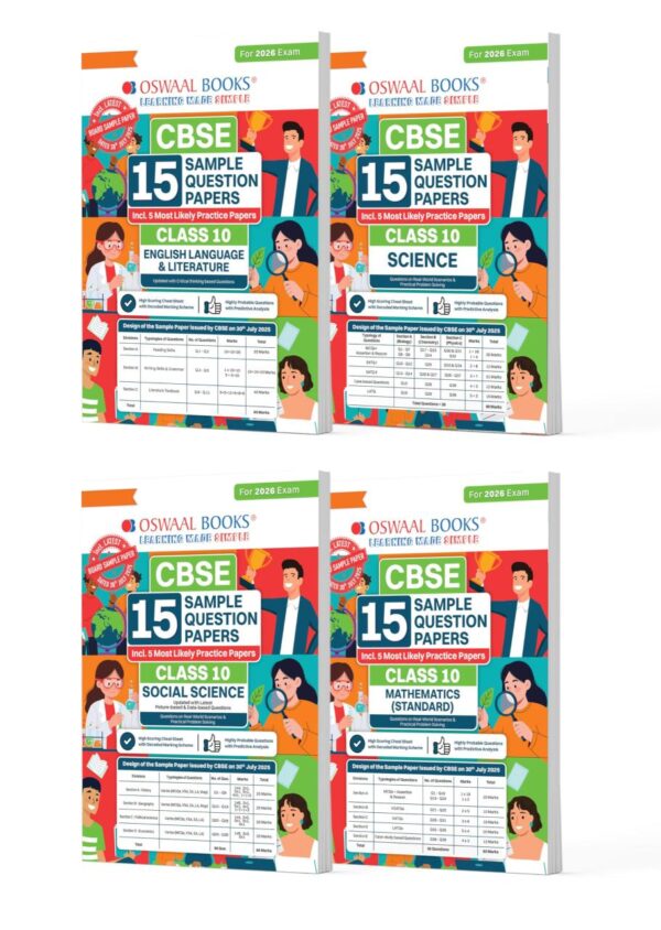 Oswaal CBSE 15 Sample Question Papers Class 10 English