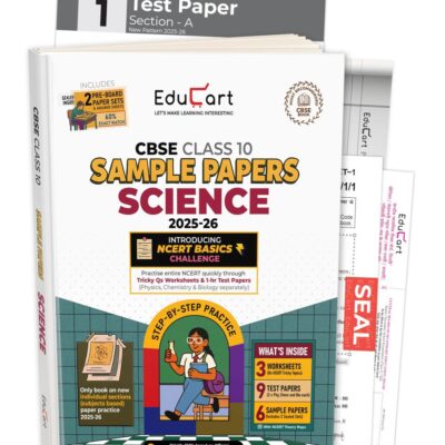 Educart CBSE Sample Paper Class 10 2025-26 Science (Introducing exclusive step-by-step new practice concept on 2026 pattern)