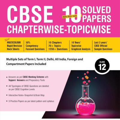 MTG CBSE 10 Years (2025-2016) Chapterwise Topicwise Solved Papers Class 12 Chemistry - CBSE Champion For 2026 Exam | Free Video Solution of PYQs | CBSE Sample Papers (As Per Latest Pattern)