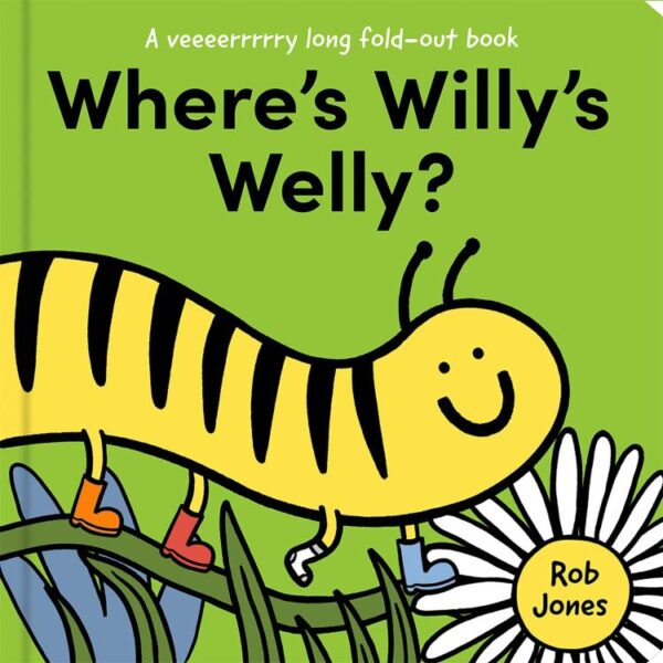 A VERY long fold-out book — WHERE’S WILLY’S WELLY?: A new illustrated children’s concertina book full of minibeast fun