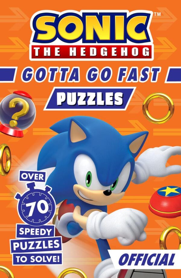 Sonic the Hedgehog Gotta Go Fast Puzzle Book: Packed with over 70 speedy puzzles, the perfect Christmas stocking filler for Sonic fans aged 5, 6, 7, 8, 9, 10