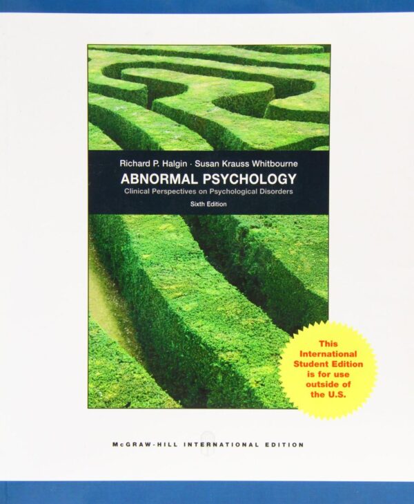 Abnormal Psychology 6Ed (Ie) (Pb 2009)