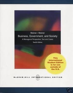 Business, Government and Society: A Managerial Perspective