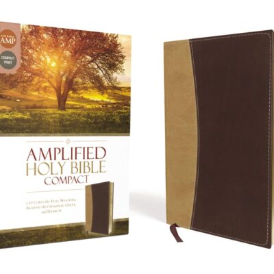 Amplified Holy Bible, Compact, Leathersoft, Tan/Burgundy