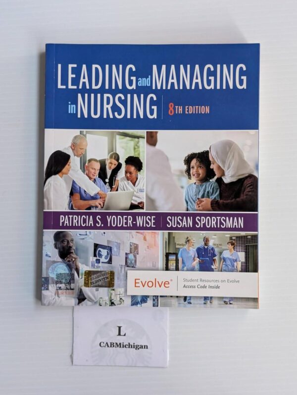 Leading and Managing in Nursing 8th Edition textbook cover - Essential leadership guide for nursing students and nurse managers in India