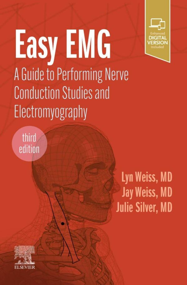 Easy EMG-3E Third Edition book cover - Elsevier clinical electromyography and muscle testing guide
