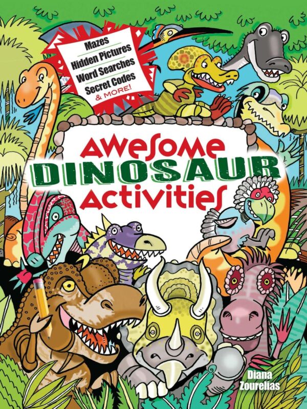 Awesome Dinosaur Activities for Kids: Mazes, Hidden Pictures, Word Searches, Secret Codes, Spot the Differences, and More!: Russian-English (Dover Kids Activity Books: Dinosaurs)