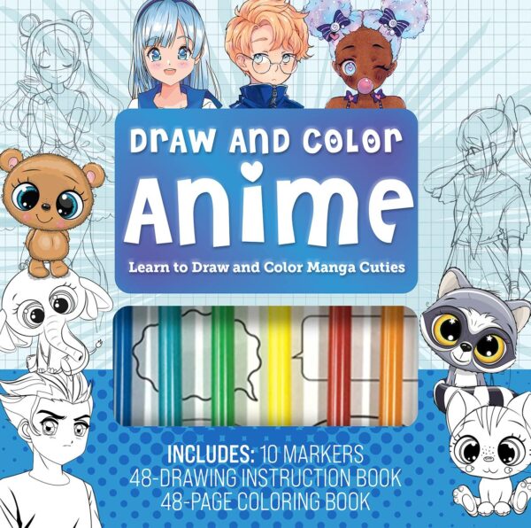 DRAW & COLOR ANIME KIT: Learn to Draw and Color Manga Cuties