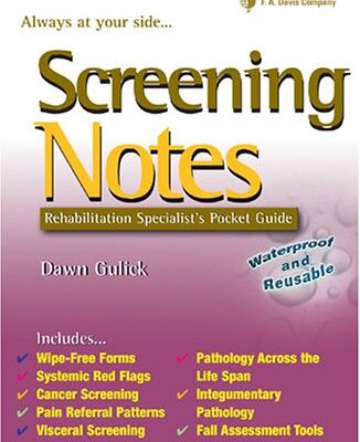 Screening Notes: Rehabilitation Specialist's Pocket Guide
