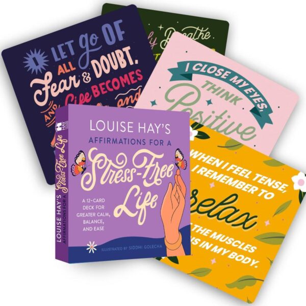 Louise Hay's Affirmations for a Stress-free Life: A 12-card Deck for Greater Calm, Balance, and Ease