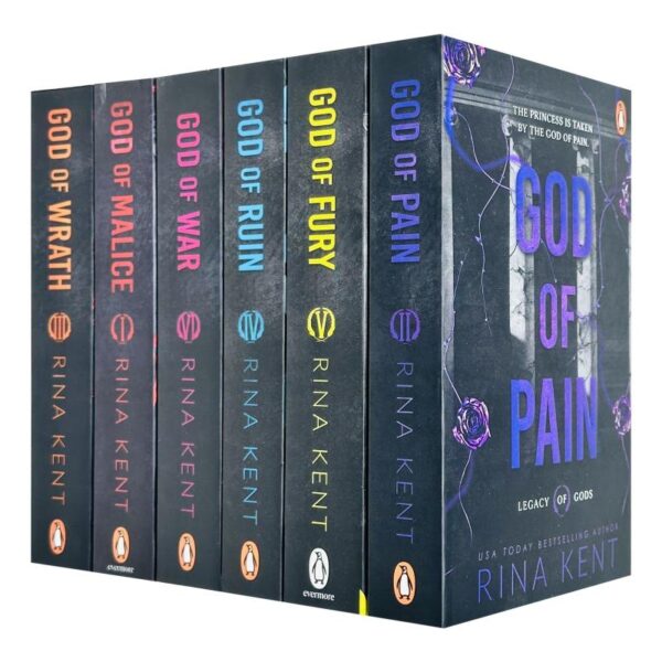 Legacy of Gods Series 6 Books Collection Set By Rina Kent (God of Pain, God of Fury, God of Ruin, God of War, God of Malice & God of Wrath)