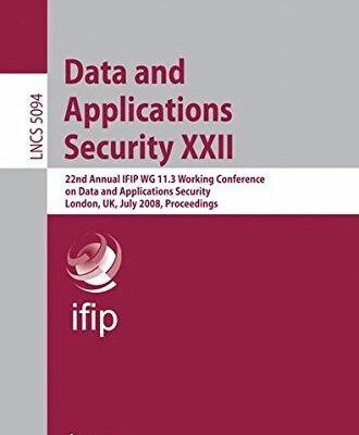 DATA AND APPLICATIONS SECURITY XXII