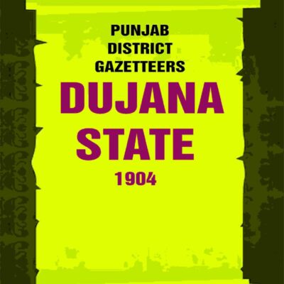 Punjab District Gazetteers: Dujana State 1904 27th, Vol. III A [Hardcover]
