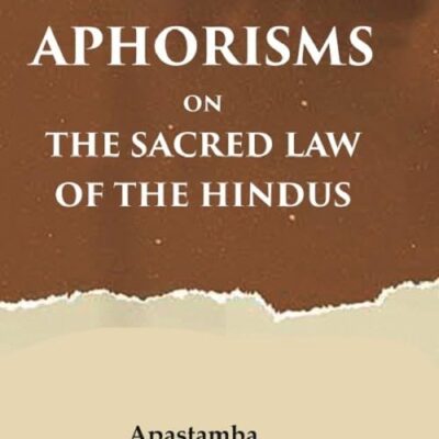 Aphorisms on the Sacred Law of the Hindus 1st