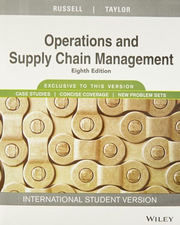 OPERATIONS AND SUPPLY CHAIN MANAGEMENT 8ED (ISV) (PB 2017)