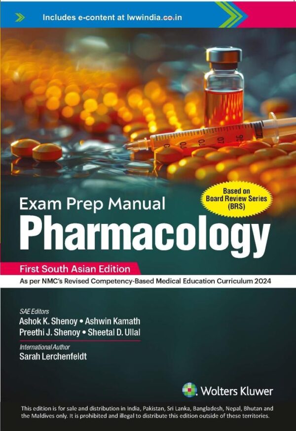 BRS Exam Prep Manual Pharmacology, 1st South Asian ed