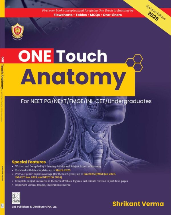 ONE TOUCH ANATOMY FOR NEET PG NEXT FMGE INI CET UNDERGRADUATES (PB 2025)
