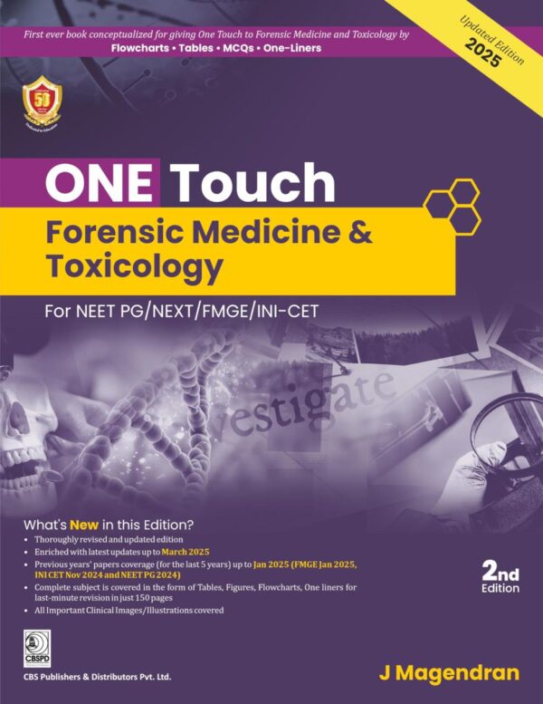 One Touch Forensic Medicine & Toxicology For NEET PG/NEXT/FMGE/INI-CET 2ED (PB 2025 )