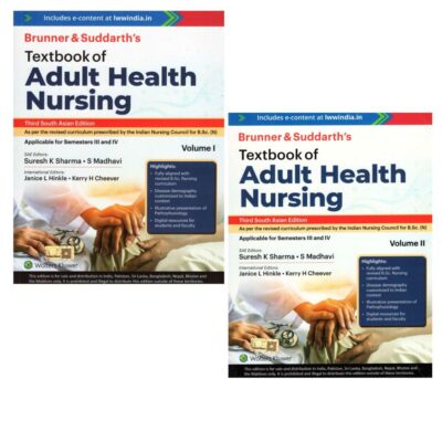 BRUNNER AND SUDDARTHS TEXTBOOK OF ADULT HEALTH NURSINGE 2 VOL SET 3ED (SAE) (PB 2025)