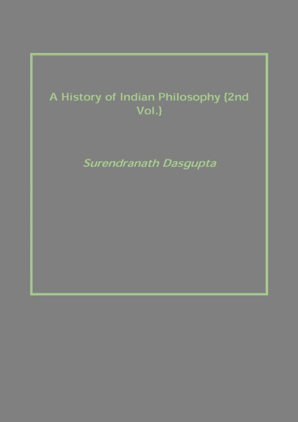 A History of Indian Philosophy
