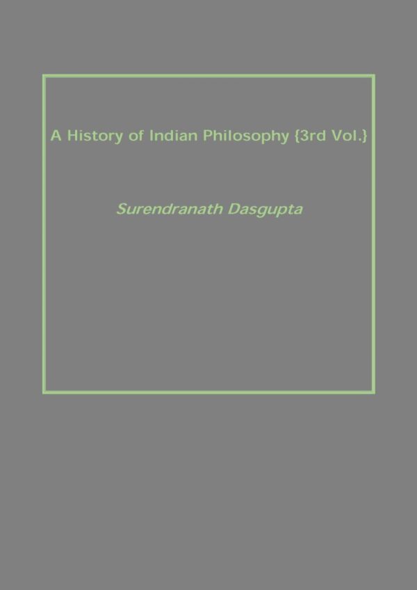 A History of Indian Philosophy