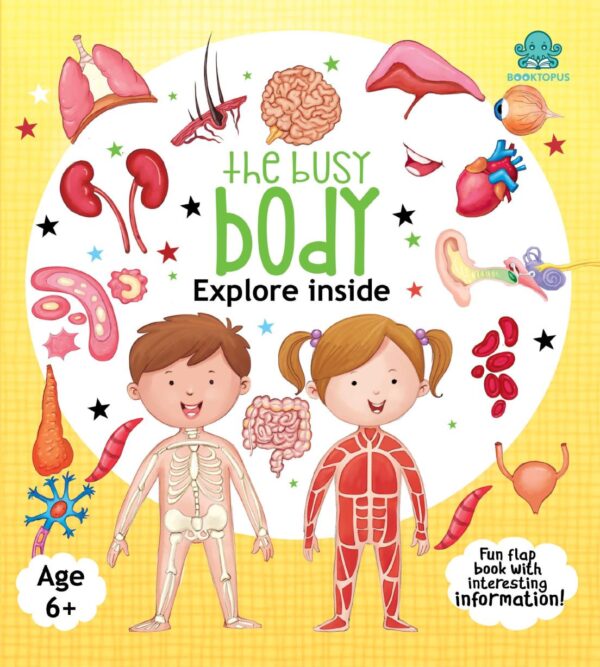 Booktopus Lift-the-Flap Learning Book - Inside Our Body interactive children's anatomy book with colorful illustrations and educational flaps for kids ages 6 and above