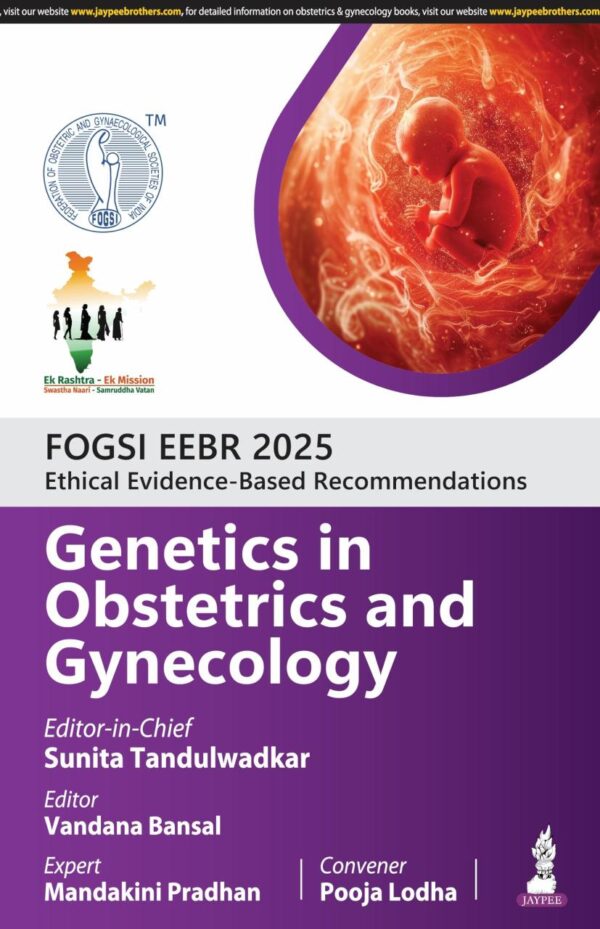 FOGSI EEBR 2025 Ethical Evidence-Based Recommendations Genetics Obstetrics Gynecology book cover - medical textbook for Indian gynaecologists